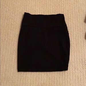 Black mini skirt